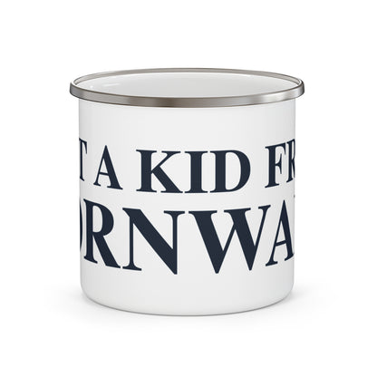 Just a kid from Cornwall Enamel Camping Mug
