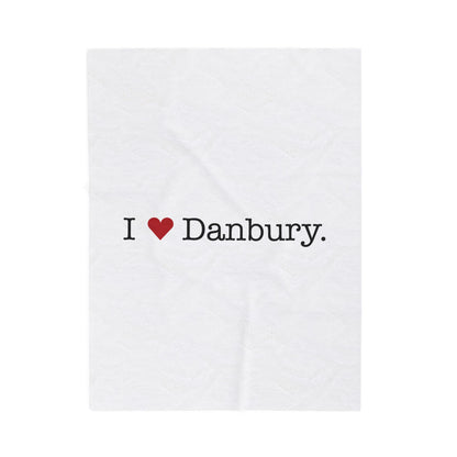I Heart Danbury. Velveteen Plush Blanket