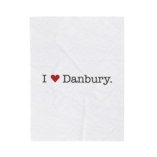 I Heart Danbury. Velveteen Plush Blanket