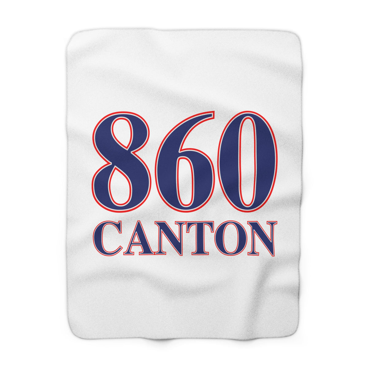 860 Canton Red, White & Blue Sherpa Fleece Blanket
