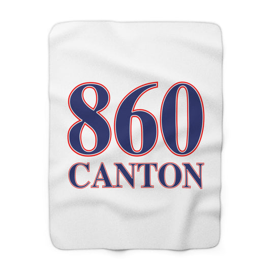 860 Canton Red, White & Blue Sherpa Fleece Blanket