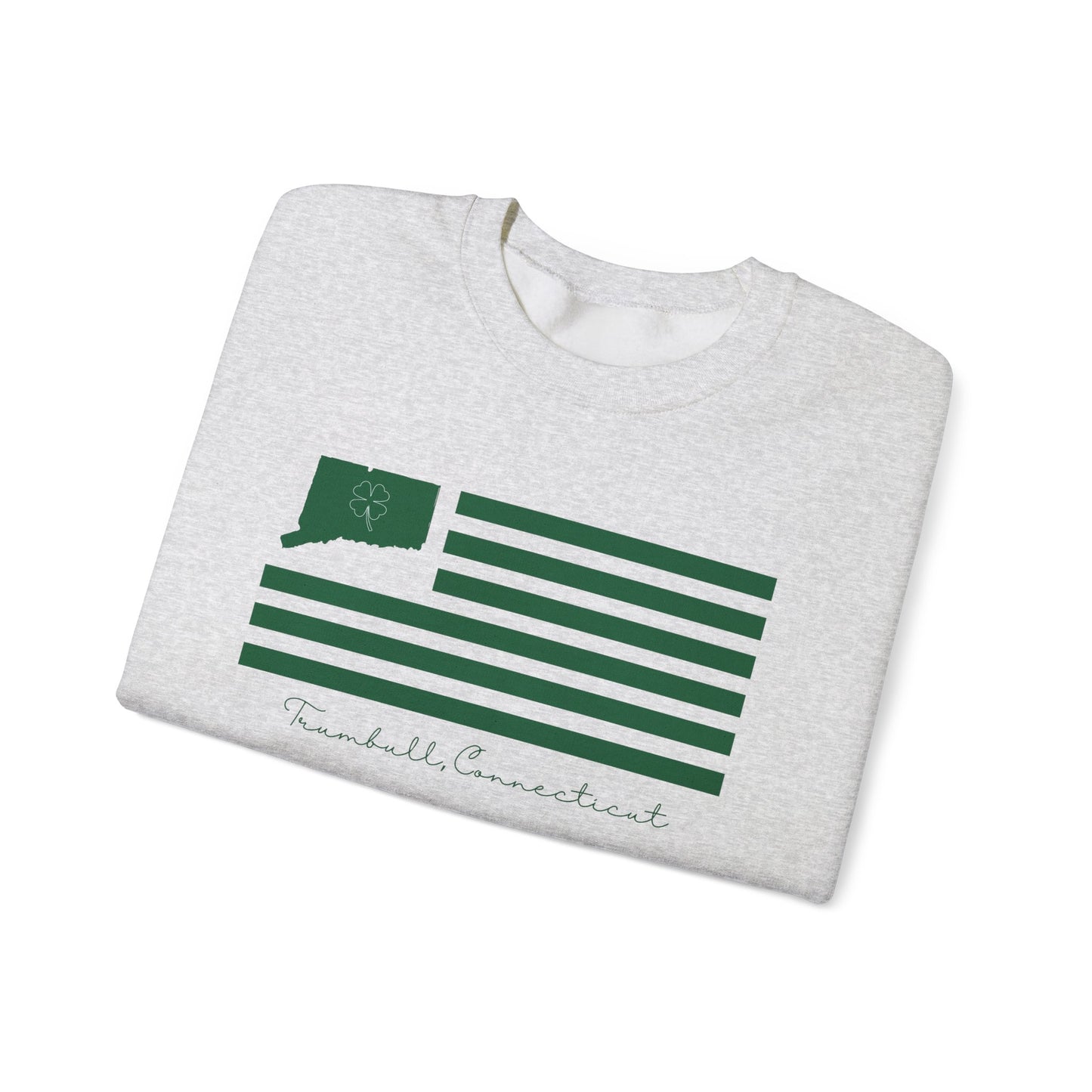 Trumbull Connecticut St Patrick’s Day Flag Unisex Heavy Blend™ Crewneck Sweatshirt