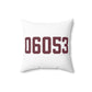 06053 New Britain Connecticut Zip Code Polyester Square Pillow