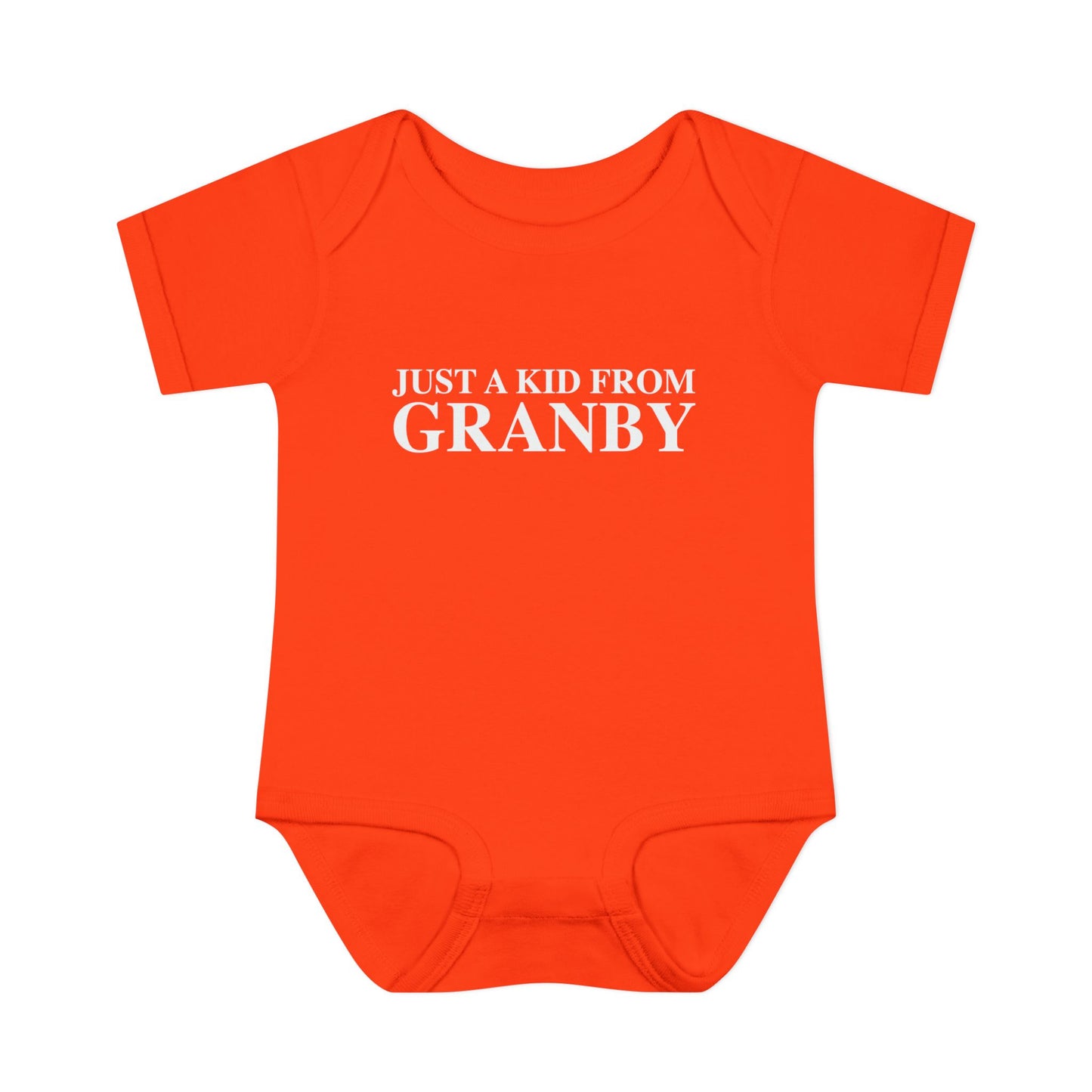 Just a kid from Granby Infant Baby Rib Bodysuit