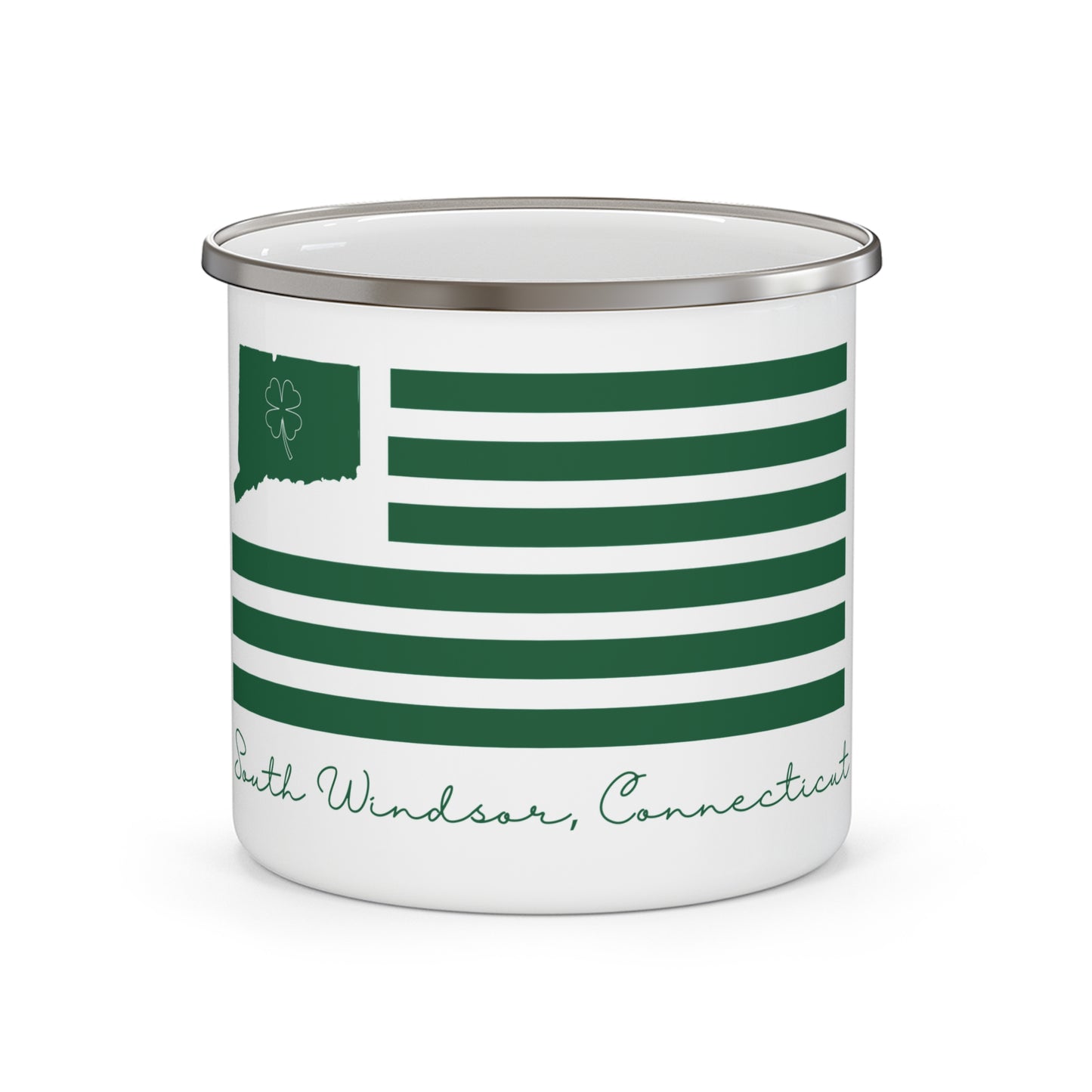 South Windsor Connecticut St. Patrick’s Day Flag Enamel Camping Mug