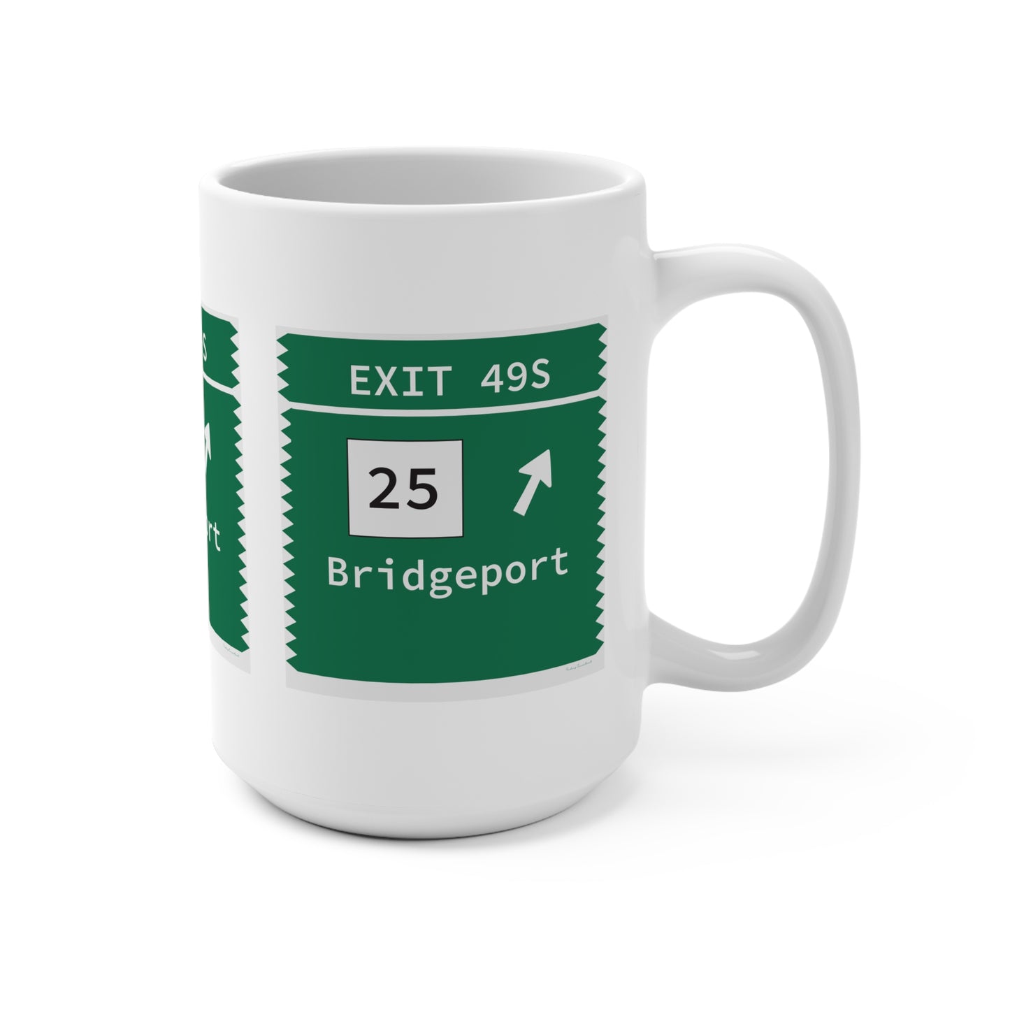 Vintage Merritt Parkway Exit 49S Sign Mug 15oz
