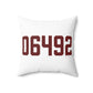 06492 Wallingford Connecticut Zip Code Polyester Square Pillow