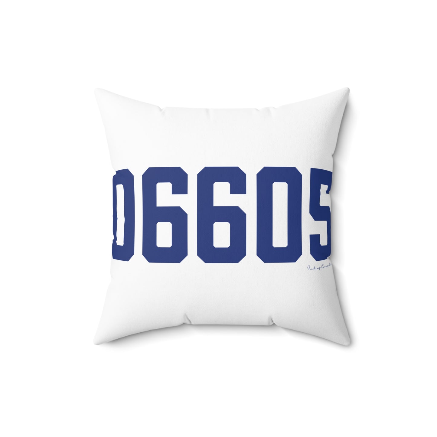 06605 Bridgeport Connecticut Zip Code Spun Polyester Square Pillow