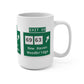 Vintage WCP Exit 59 Sign Mug 15oz