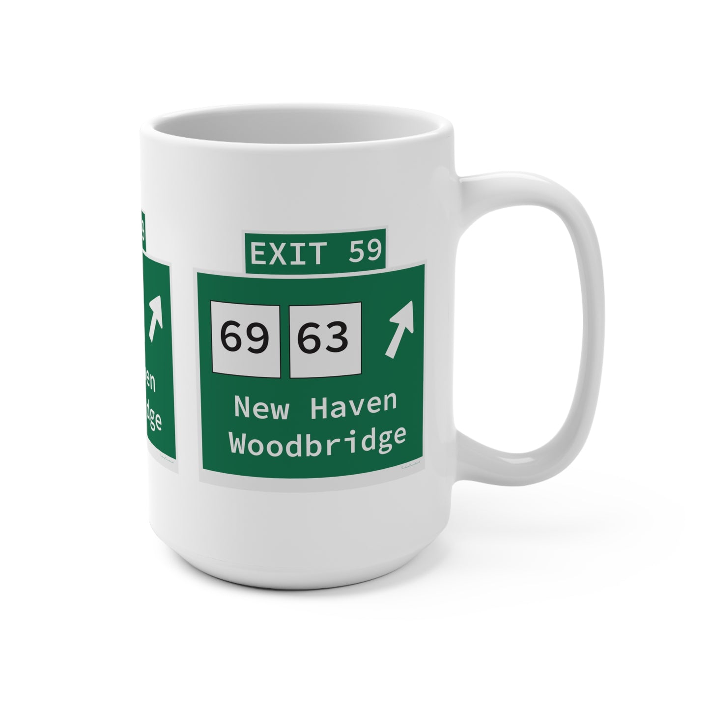 Vintage WCP Exit 59 Sign Mug 15oz