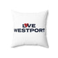 Love Westport Spun Polyester Square Pillow