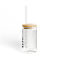 Old Greenwich Vision Glass Can with Straw and Lid, 16oz