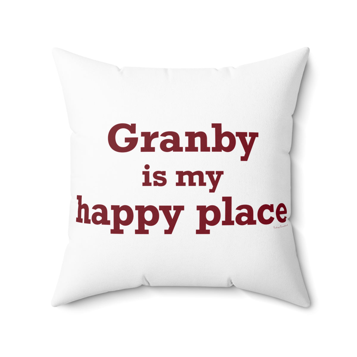 Granby is My Happy Place Polyester Square Pillow