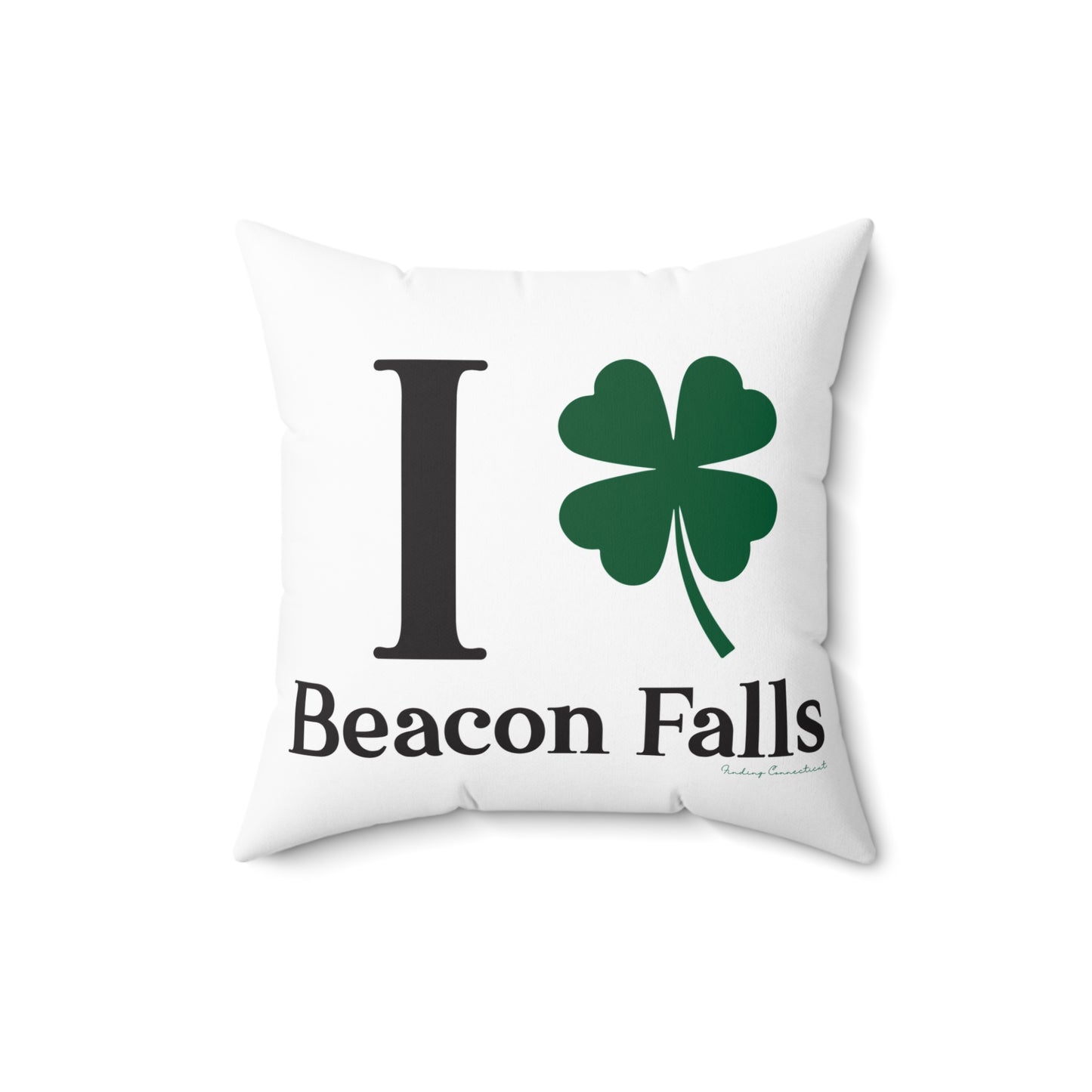 I Clover Beacon Falls Spun Polyester Square Pillow