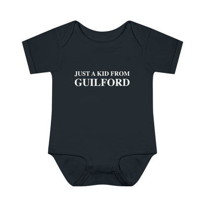 Just a kid from Guilford Infant Baby Rib Bodysuit