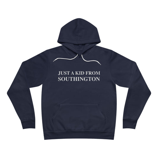 Just a kid from Southington Unisex Sponge Fleece Pullover Hoodie