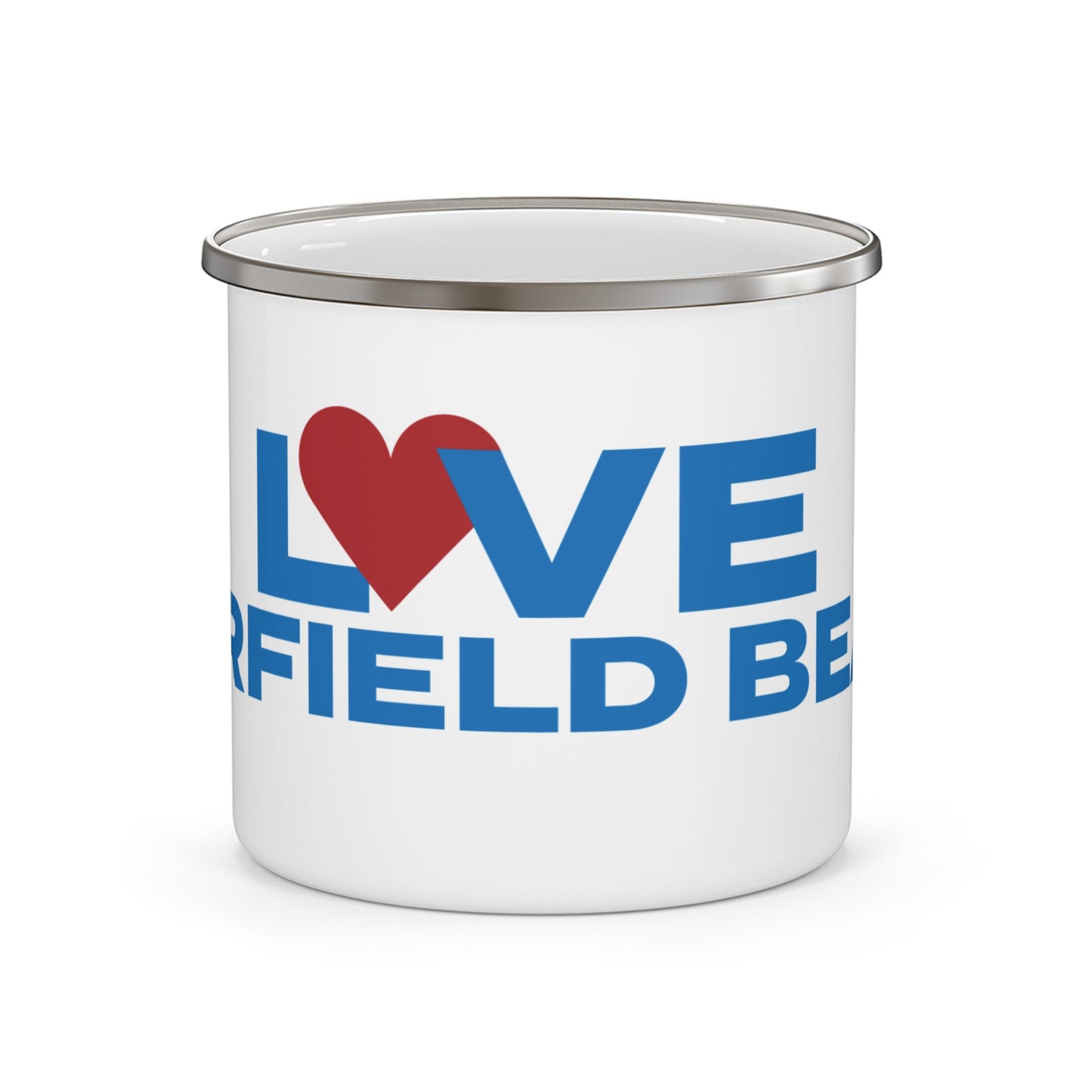 Love Fairfield Beach Enamel Camping Mug