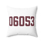 06053 New Britain Connecticut Zip Code Polyester Square Pillow