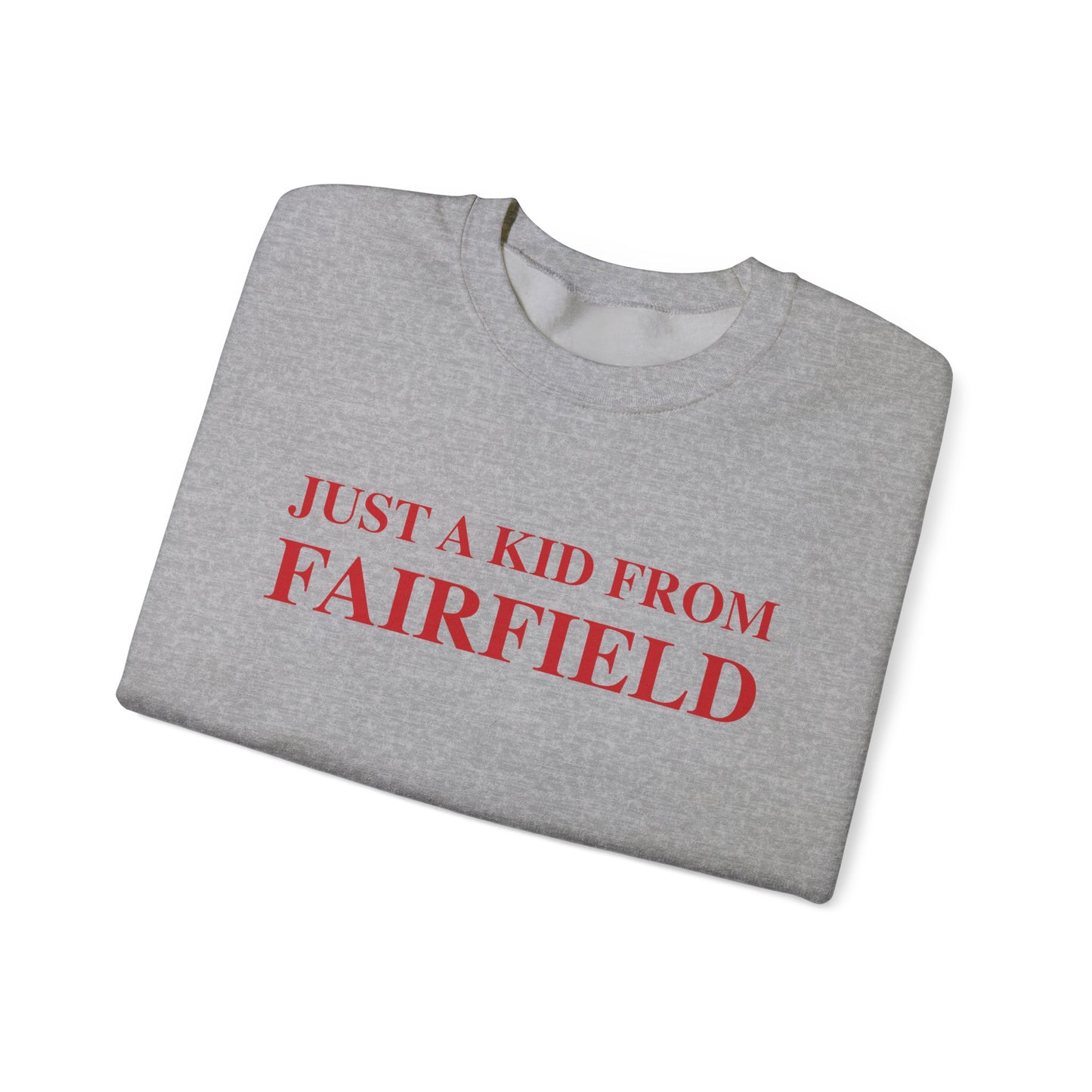 Just a kid from Fairfield Unisex Heavy Blend™ Crewneck Sweatshirt