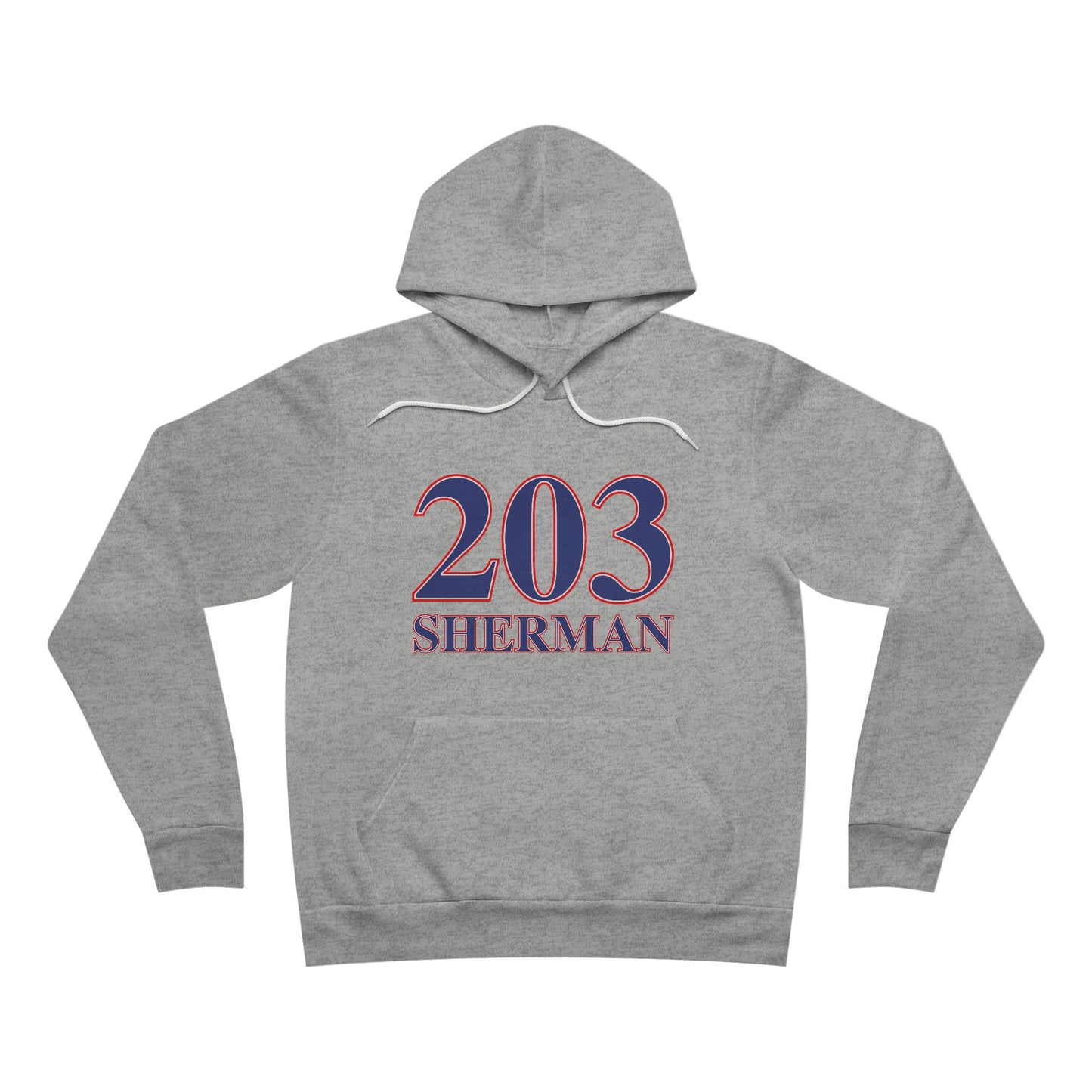 203 Sherman Red White & Blue Unisex Sponge Fleece Pullover Hoodie
