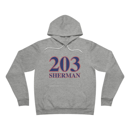 203 Sherman Red White & Blue Unisex Sponge Fleece Pullover Hoodie