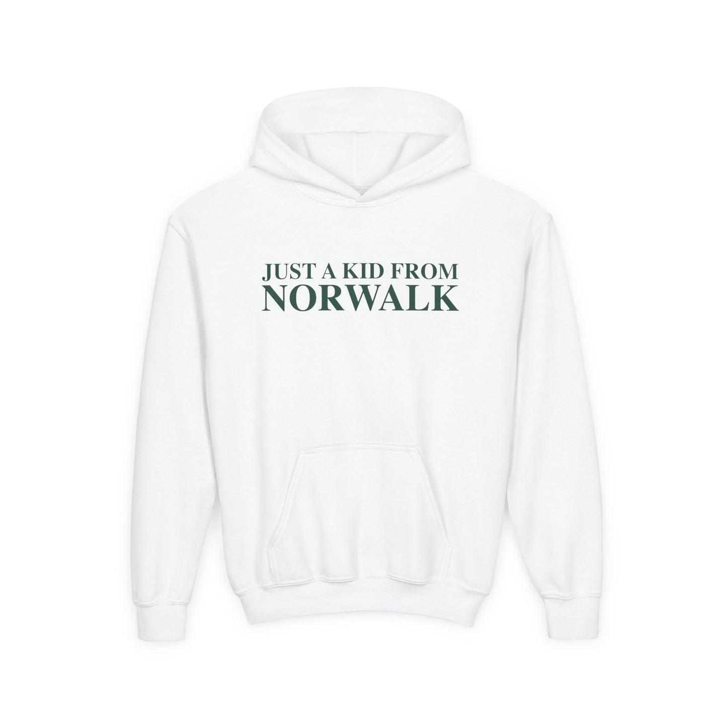 Just a kid from Norwalk Youth Heavy Blend Hooded Sweatshirt