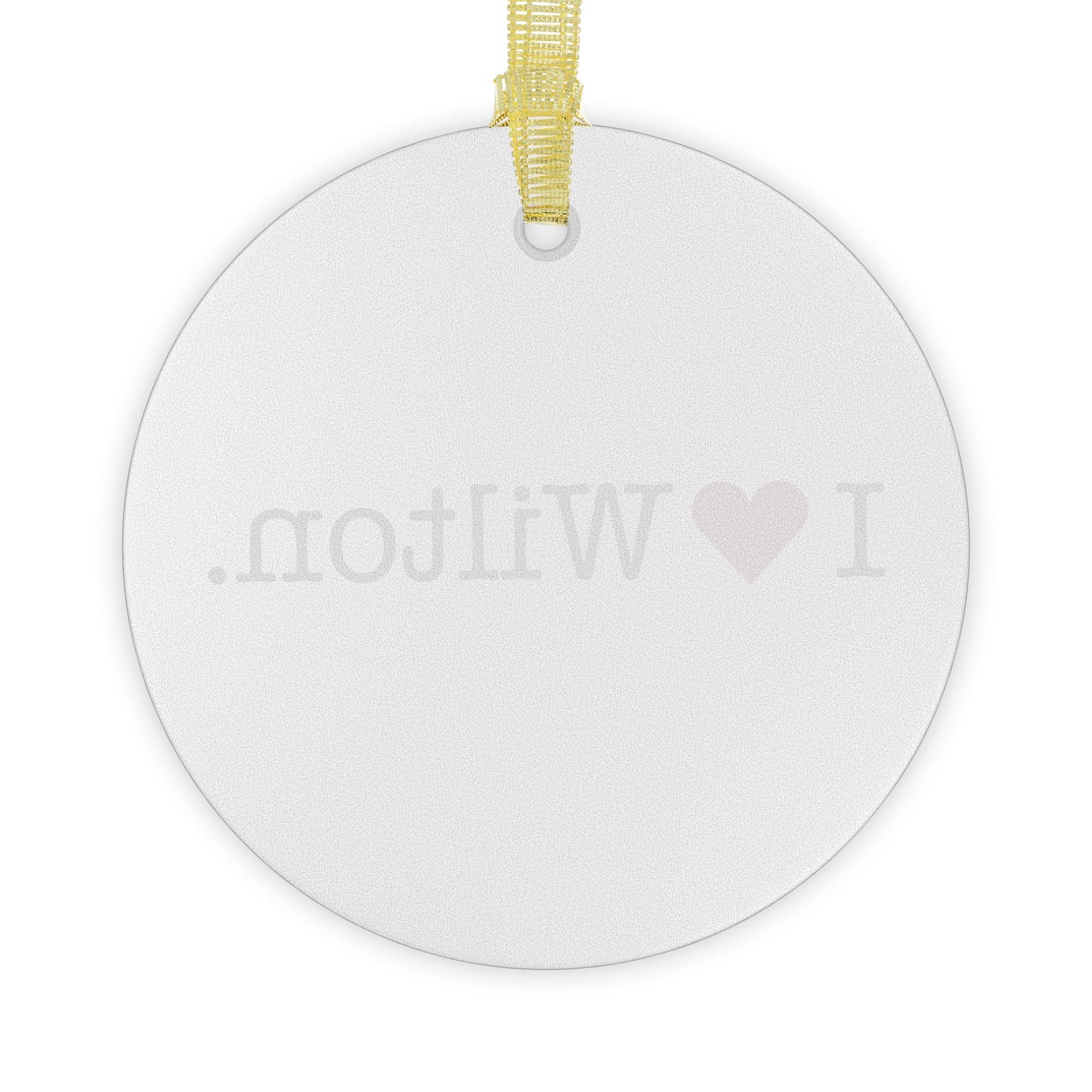 I Heart Wilton. Glass Ornaments