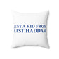 Just a kid from East Haddam Spun Polyester Square Pillow