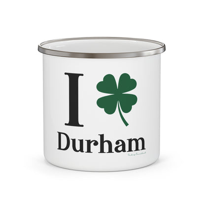 I Clover Durham Enamel Camping Mug