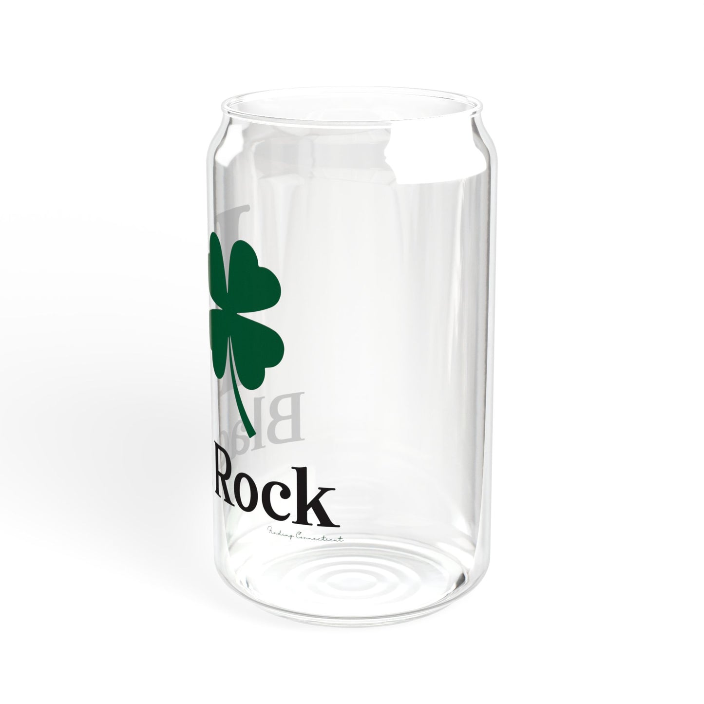 I Clover Black Rock Sipper Glass, 16oz