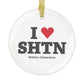 I Heart SHTN Glass Ornaments