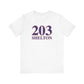 203 Shelton Red White & Blue Unisex Jersey Short Sleeve T-Shirt
