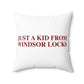 Just a kid from Windsor Locks Polyester Square Pillow