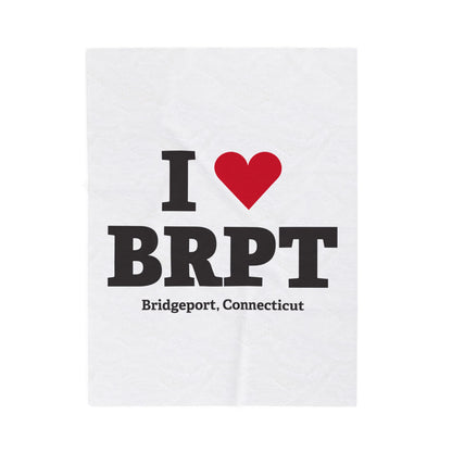 I Heart BRPT Velveteen Plush Blanket
