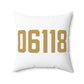 06118 East Hartford Connecticut Zip Code Polyester Square Pillow