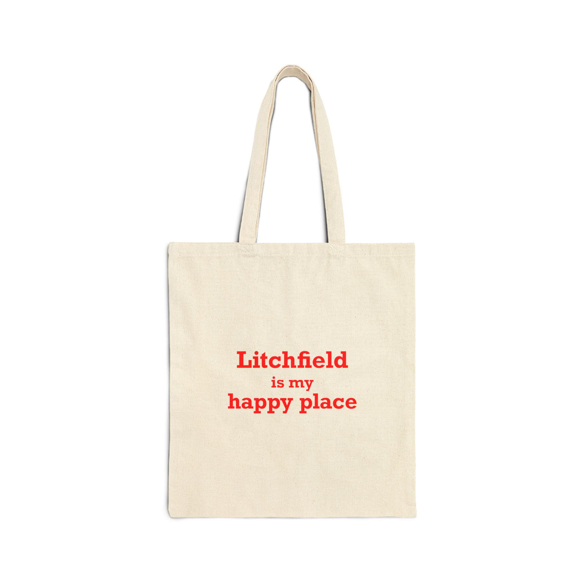 Litchfield Is My Happy Place Cotton Canvas Tote Bag