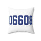 06608 Bridgeport Connecticut Zip Code Spun Polyester Square Pillow
