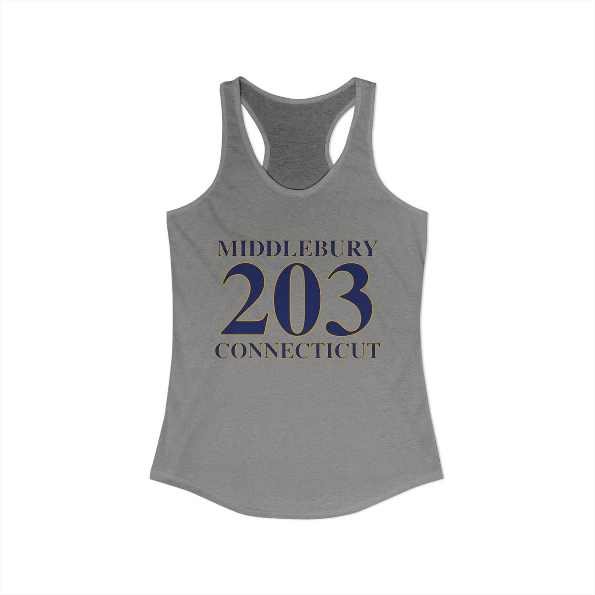 Middlebury 203 Connecticut Women's Ideal Racerback Tank Top