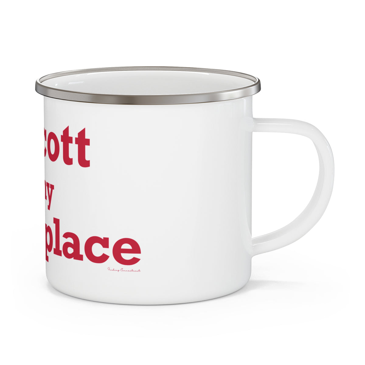 Wolcott is My Happy Place Enamel Camping Mug