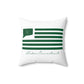 Lisbon Connecticut St. Patrick’s Day Flag Spun Polyester Square Pillow