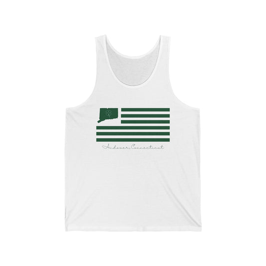 Andover Connecticut St. Patrick’s Day Flag Unisex Jersey Tank Top