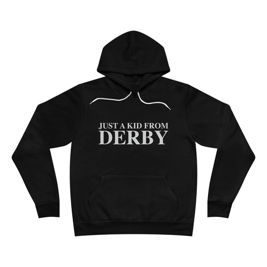 Just a kid from Derby Unisex Sponge Fleece Pullover Hoodie