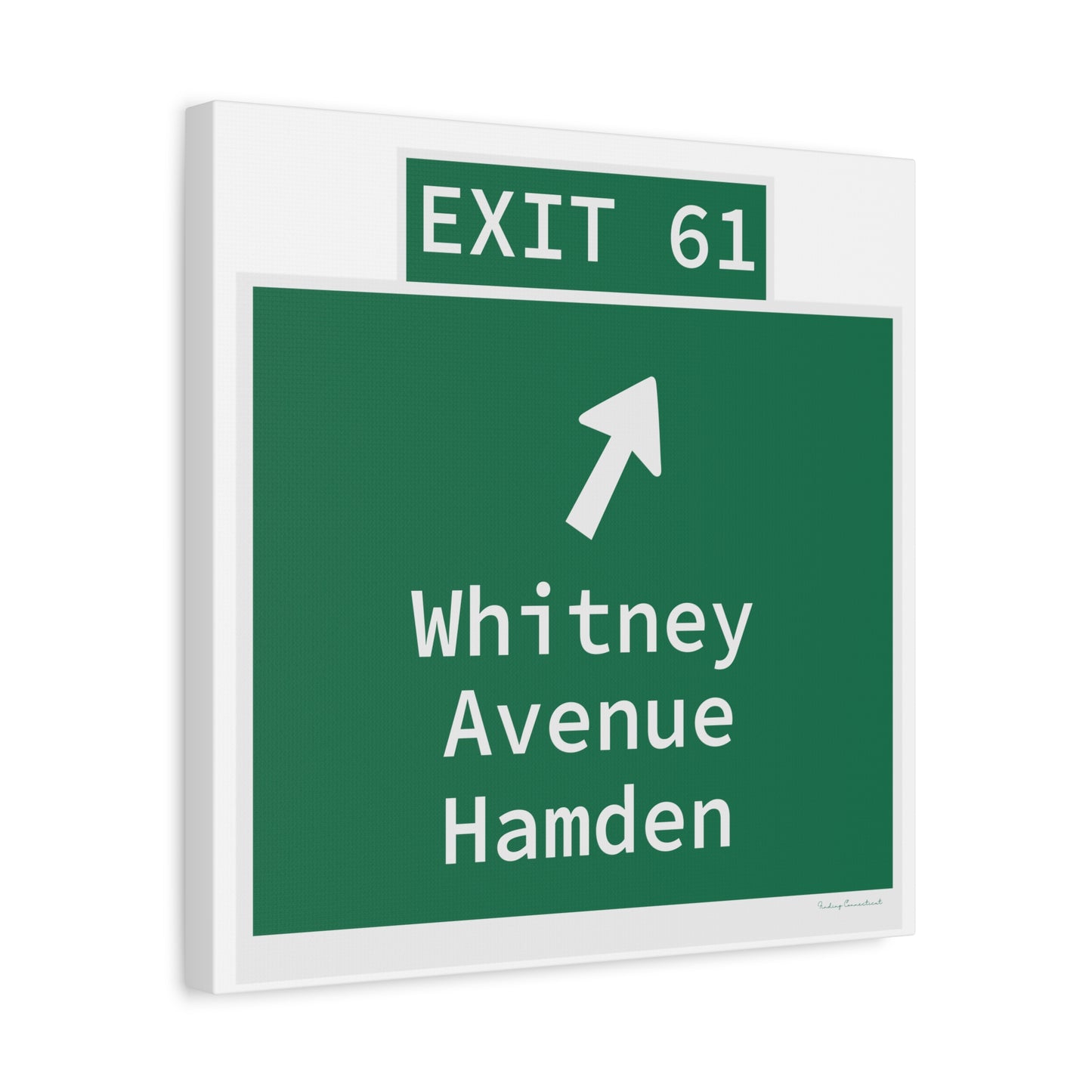 Vintage WCP Exit 61 Sign Matte Canvas, Stretched, 1.25"