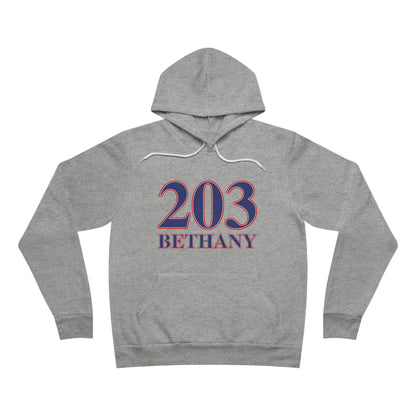 203 Bethany Red White & Blue Unisex Sponge Fleece Pullover Hoodie