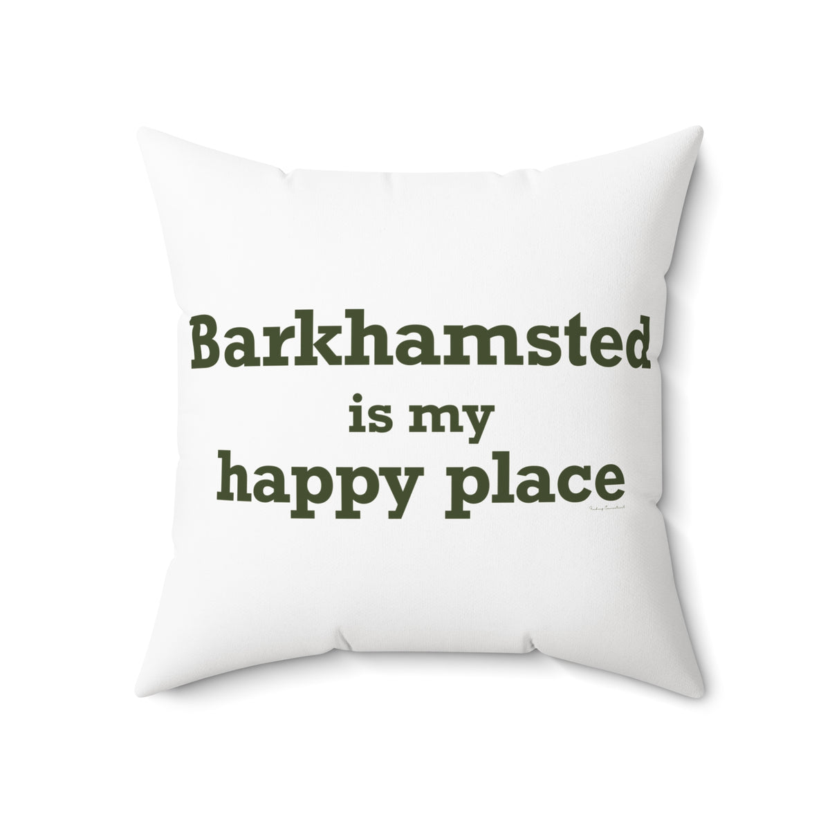 Barkhamsted is my Happy Place Polyester Square Pillow