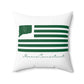 Morris Connecticut St. Patrick’s Day Flag Spun Polyester Square Pillow