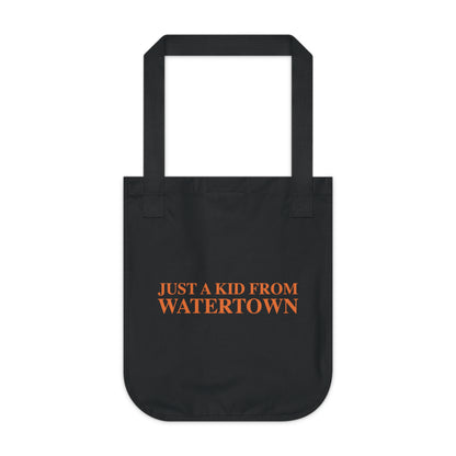 Just a kid from Watertown Organic Canvas Tote Bag