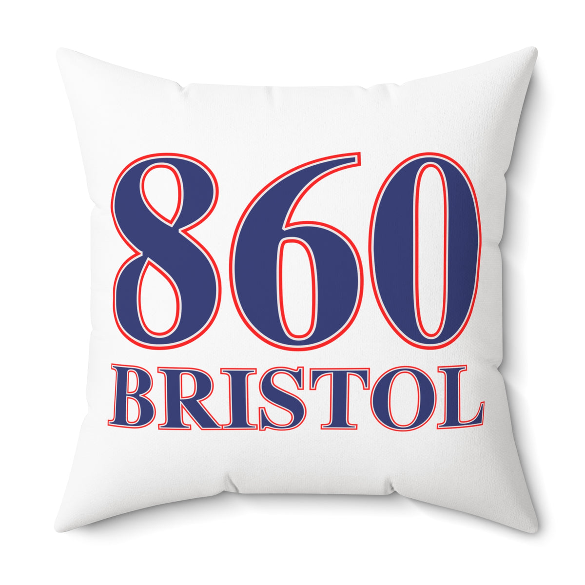 860 Bristol Red, White & Blue Spun Polyester Square Pillow