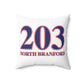 203 North Branford Red White & Blue  Sherpa Fleece Blanket Spun Polyester Square Pillow