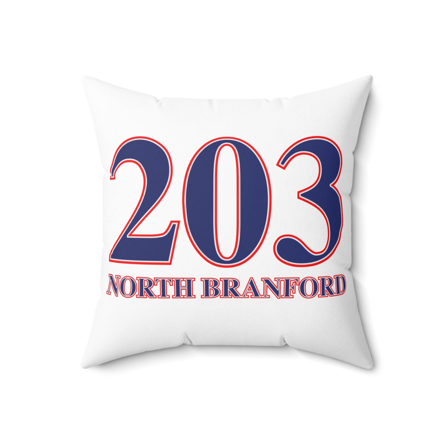 203 North Branford Red White & Blue  Sherpa Fleece Blanket Spun Polyester Square Pillow